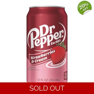 Dr Pepper Strawberries & Cream Soft Drink Soda - 12oz - 355ml Can
